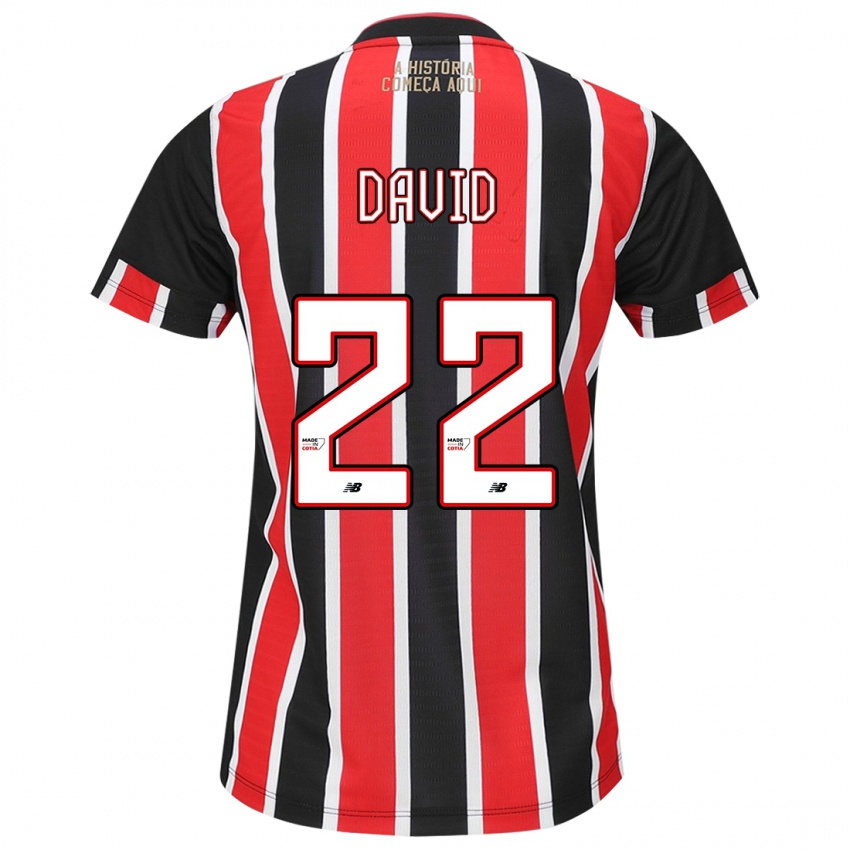 Mulher Camisola David #22 Preto Vermelho Branco Alternativa 2024/25 Camisa