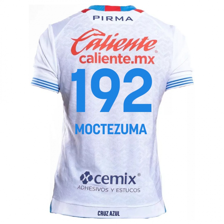 Mulher Camisola Brayan Moctezuma #192 Branco Azul Alternativa 2024/25 Camisa