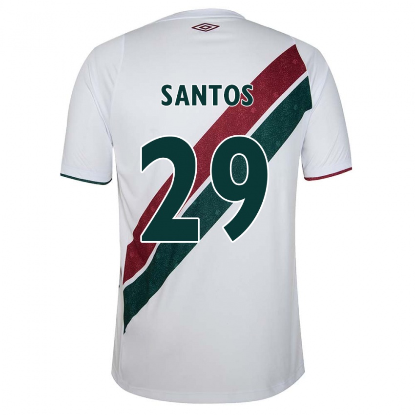 Mulher Camisola Thiago Santos #29 Branco Verde Castanho Alternativa 2024/25 Camisa