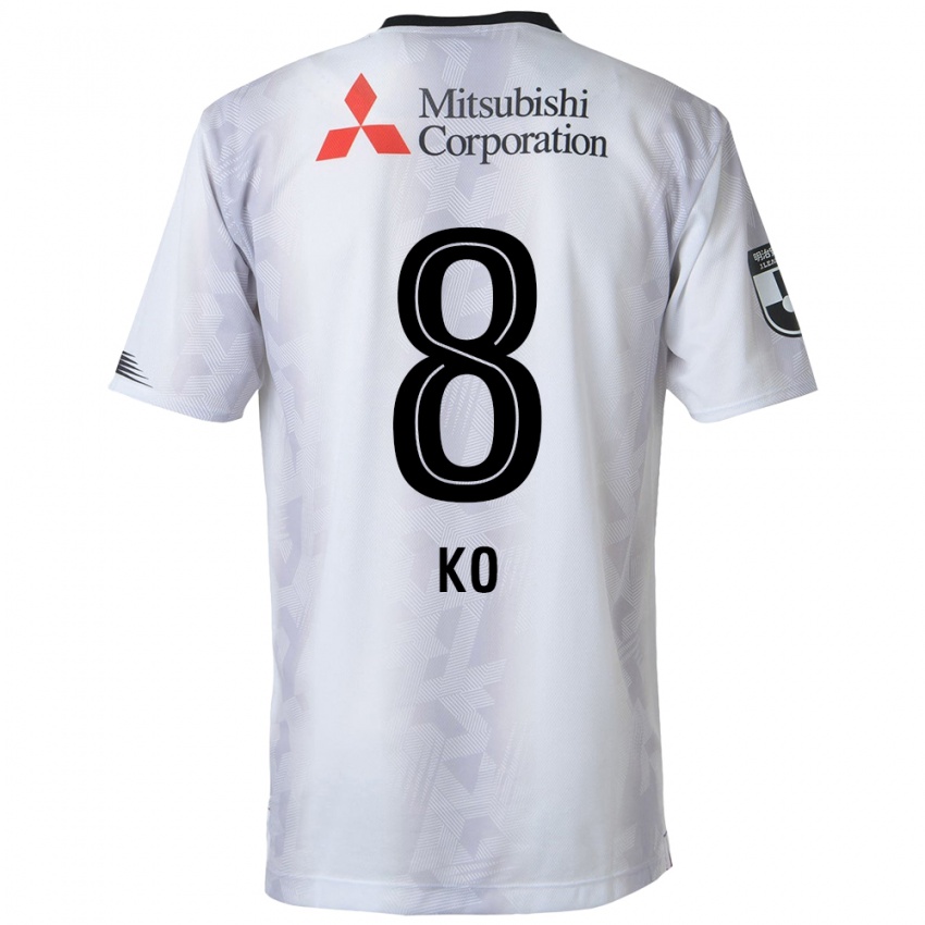 Mulher Camisola Takahiro Ko #8 Branco Preto Alternativa 2024/25 Camisa