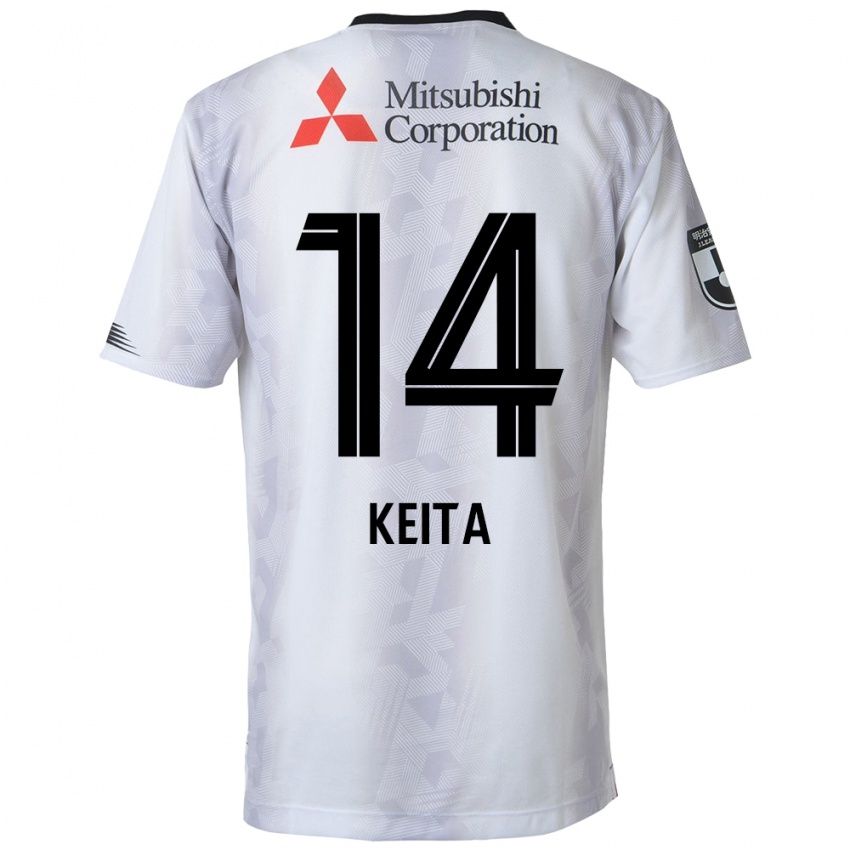 Mulher Camisola Keita Yamashita #14 Branco Preto Alternativa 2024/25 Camisa