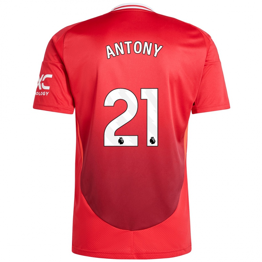 Criança Camisola Antony #21 Vermelho Brilhante Principal 2024/25 Camisa