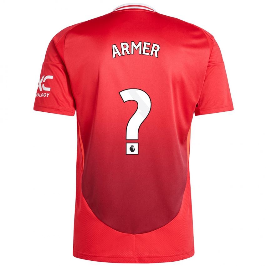 Criança Camisola Daniel Armer #0 Vermelho Brilhante Principal 2024/25 Camisa