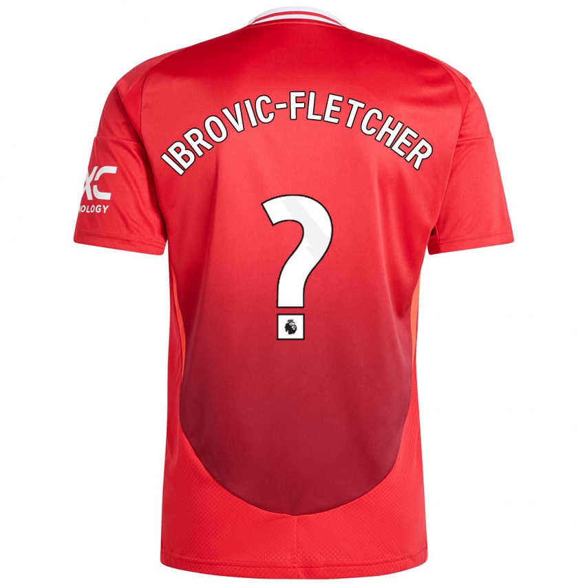 Criança Camisola Edward Ibrovic-Fletcher #0 Vermelho Brilhante Principal 2024/25 Camisa