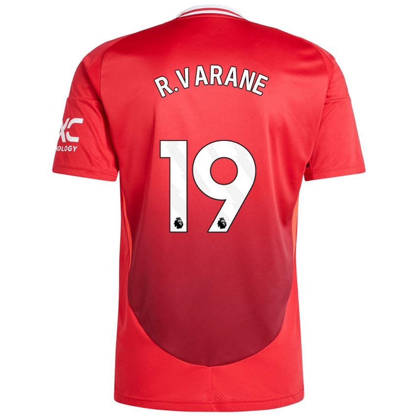 Criança Camisola Raphael Varane #19 Vermelho Brilhante Principal 2024/25 Camisa