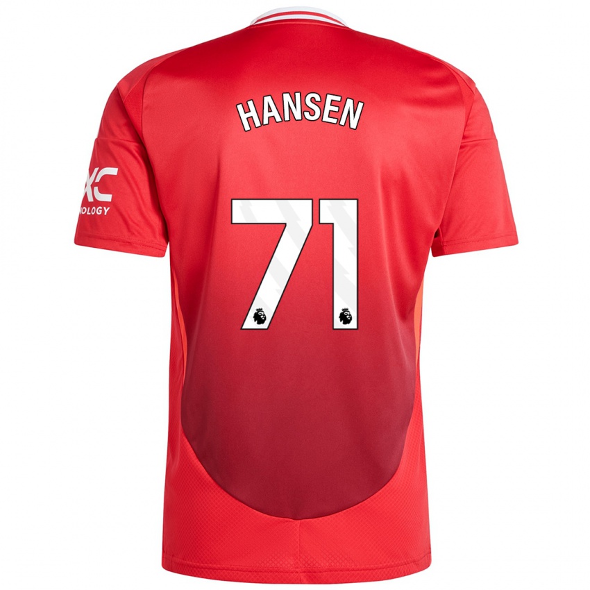 Criança Camisola Isak Hansen-Aaroen #71 Vermelho Brilhante Principal 2024/25 Camisa