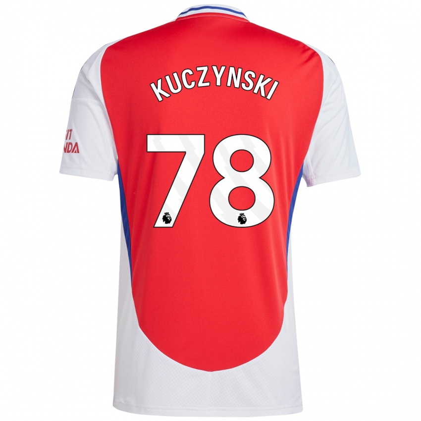 Criança Camisola Max Kuczynski #78 Vermelho Branco Principal 2024/25 Camisa