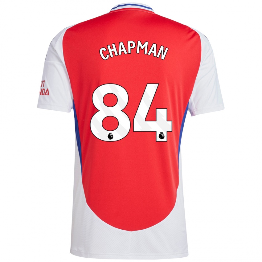 Criança Camisola Samuel Chapman #84 Vermelho Branco Principal 2024/25 Camisa