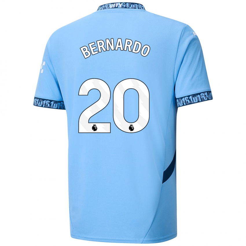 Criança Camisola Bernardo Silva #20 Azul Marinho Principal 2024/25 Camisa