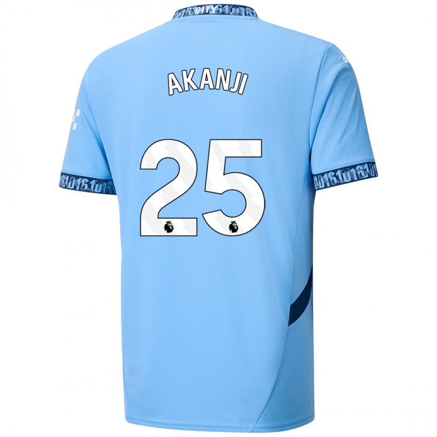 Criança Camisola Manuel Akanji #25 Azul Marinho Principal 2024/25 Camisa