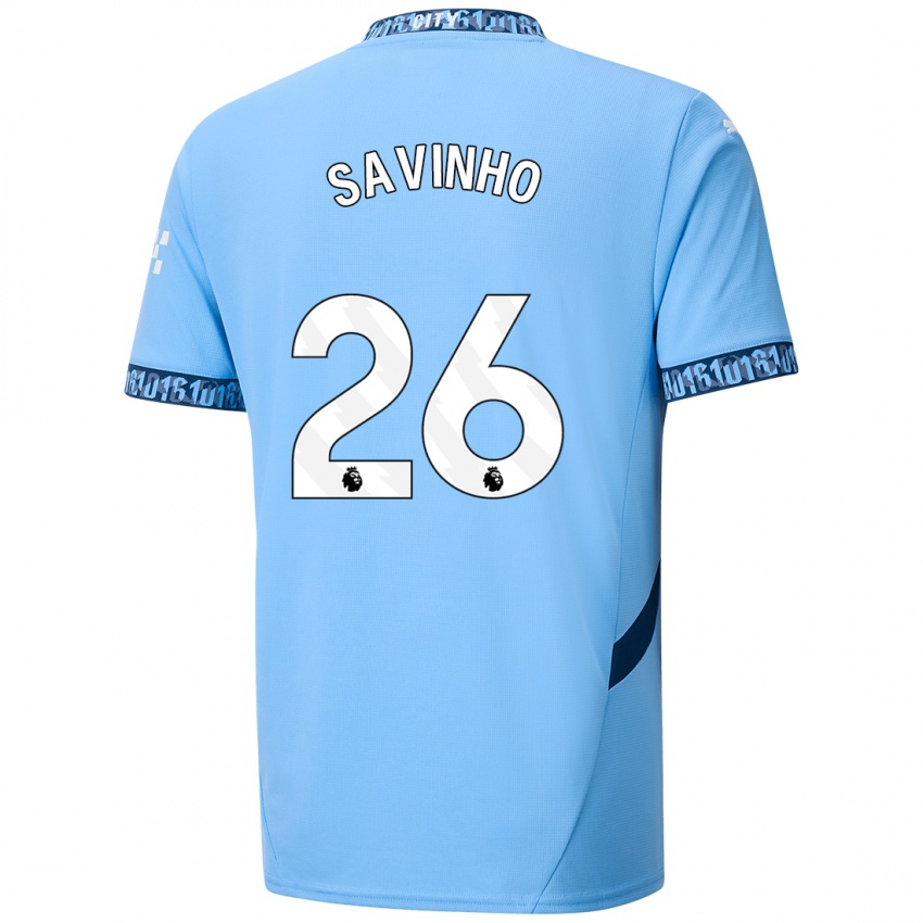 Criança Camisola Sávio #26 Azul Marinho Principal 2024/25 Camisa