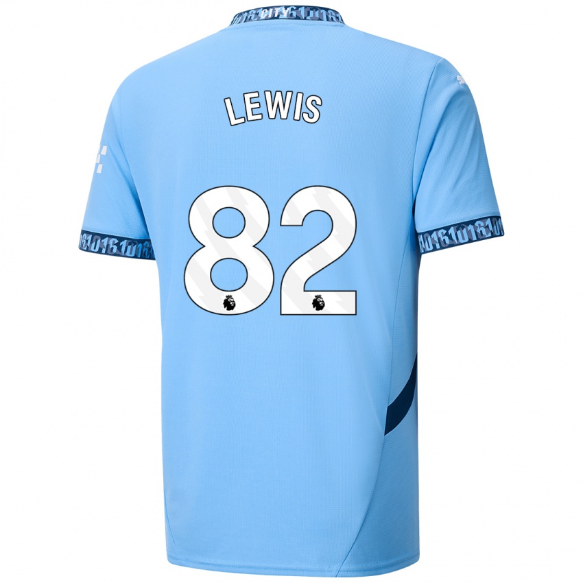 Criança Camisola Rico Lewis #82 Azul Marinho Principal 2024/25 Camisa