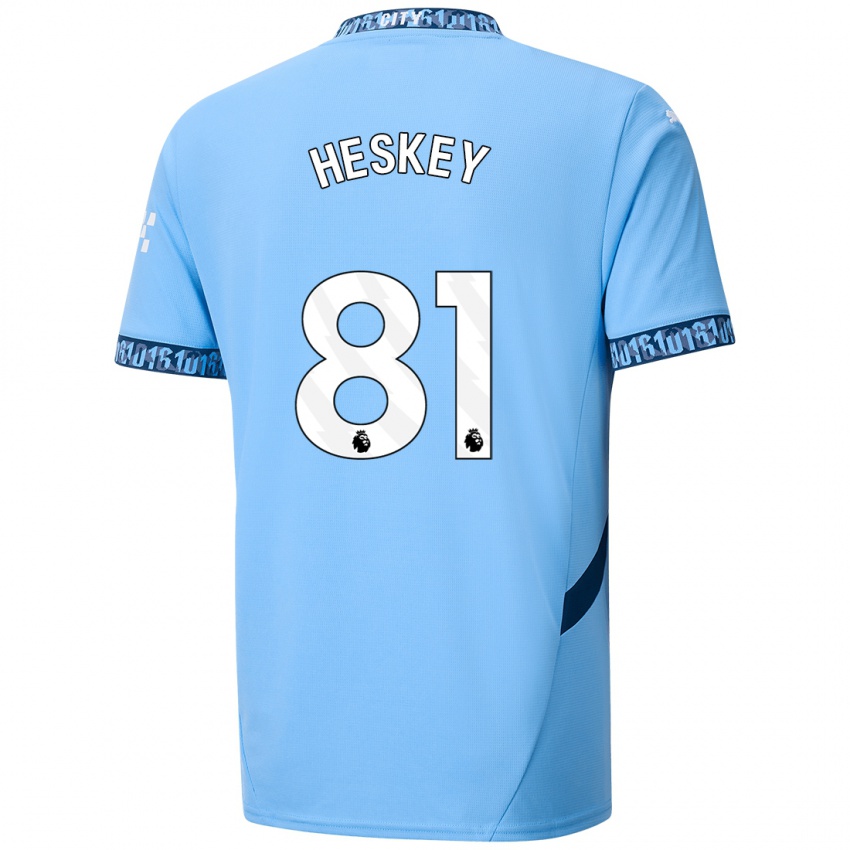 Criança Camisola Jaden Heskey #81 Azul Marinho Principal 2024/25 Camisa