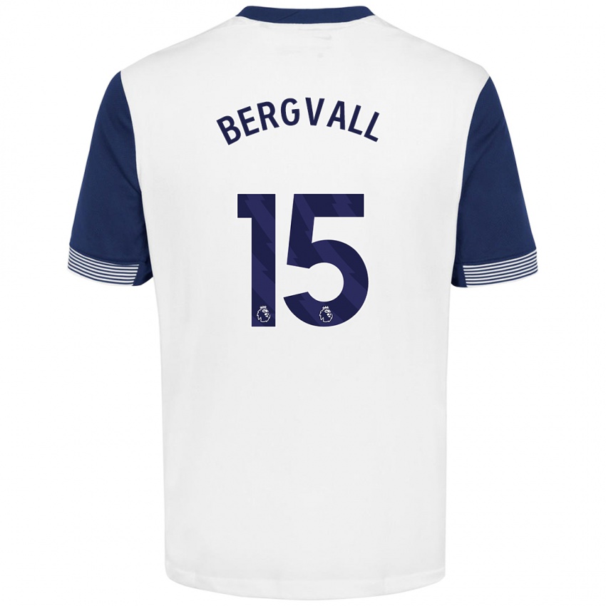 Criança Camisola Lucas Bergvall #15 Azul Branco Principal 2024/25 Camisa