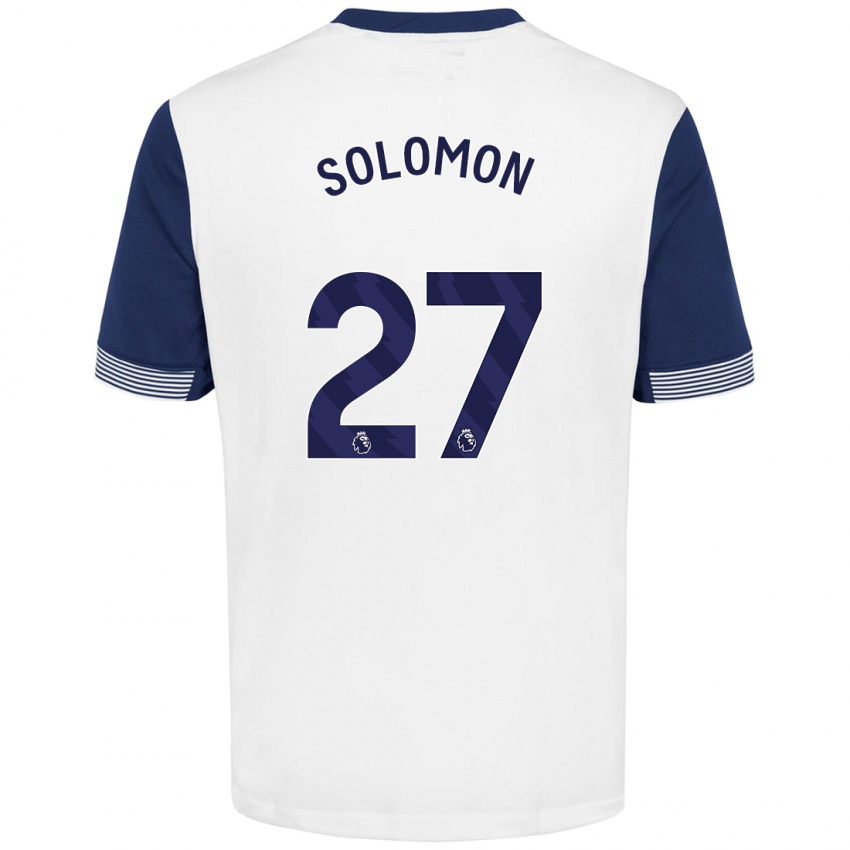 Criança Camisola Manor Solomon #27 Azul Branco Principal 2024/25 Camisa