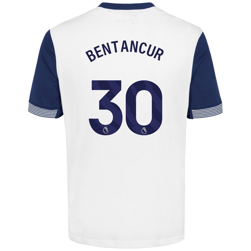 Criança Camisola Rodrigo Bentancur #30 Azul Branco Principal 2024/25 Camisa