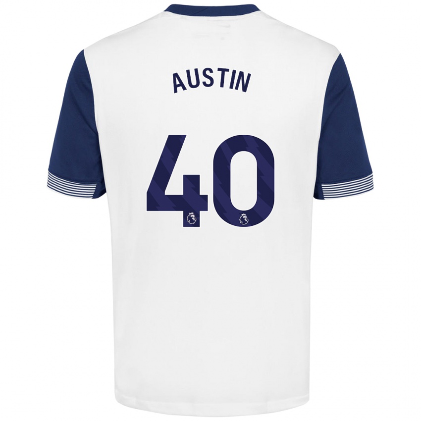 Criança Camisola Brandon Austin #40 Azul Branco Principal 2024/25 Camisa