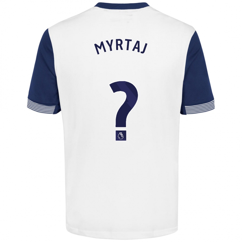 Criança Camisola Leon Myrtaj #0 Azul Branco Principal 2024/25 Camisa