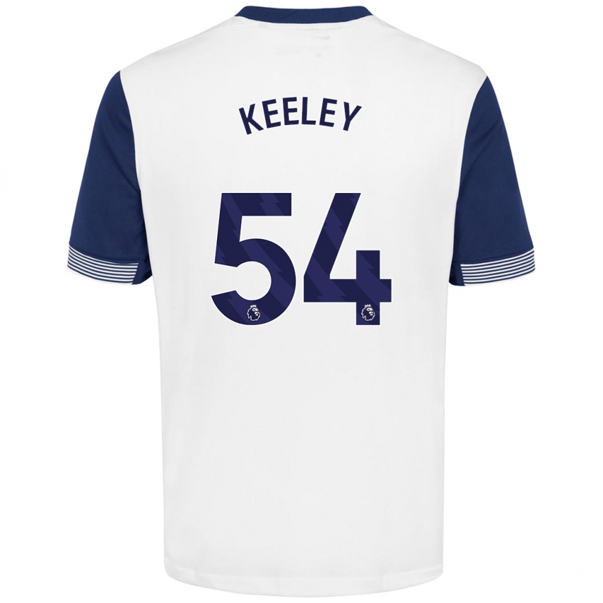 Criança Camisola Josh Keeley #54 Azul Branco Principal 2024/25 Camisa