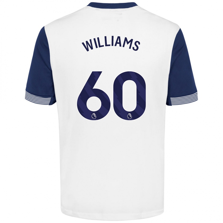 Criança Camisola Jaden Williams #60 Azul Branco Principal 2024/25 Camisa