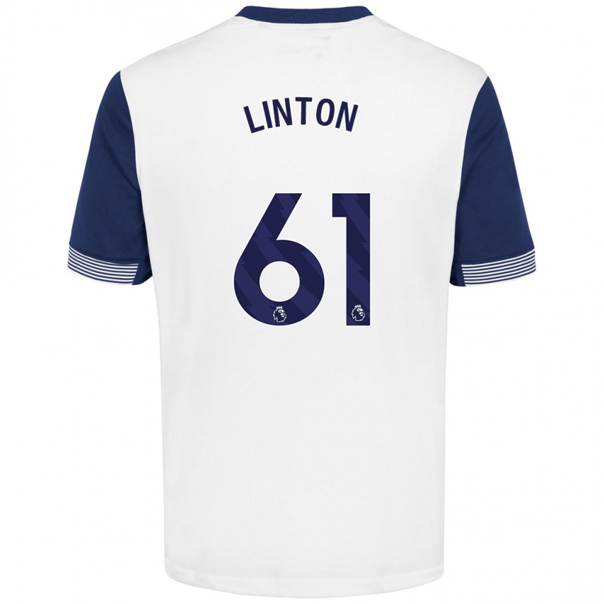 Criança Camisola Jahziah Linton #61 Azul Branco Principal 2024/25 Camisa