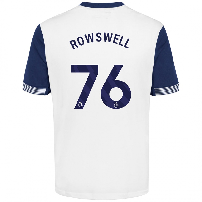 Criança Camisola James Rowswell #76 Azul Branco Principal 2024/25 Camisa