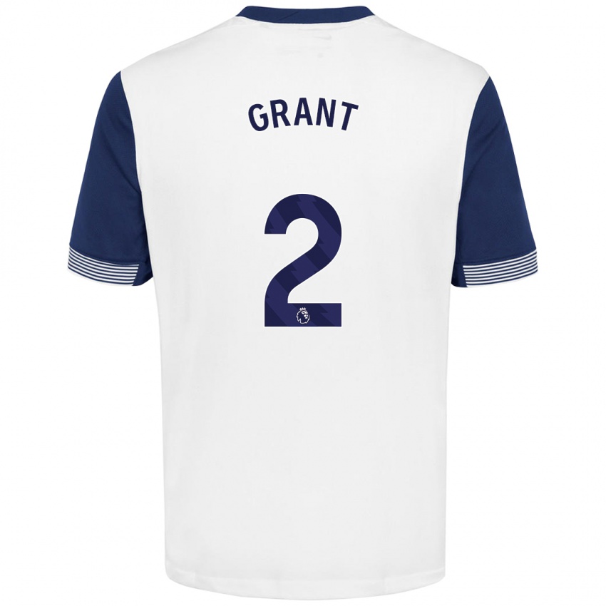 Criança Camisola Charlotte Grant #2 Azul Branco Principal 2024/25 Camisa