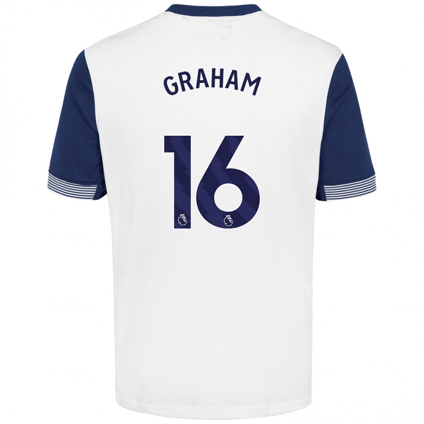 Criança Camisola Kit Graham #16 Azul Branco Principal 2024/25 Camisa