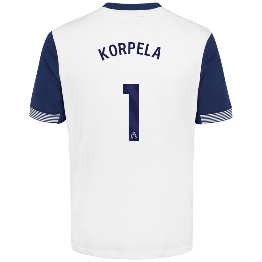 Criança Camisola Tinja-Riikka Korpela #1 Azul Branco Principal 2024/25 Camisa