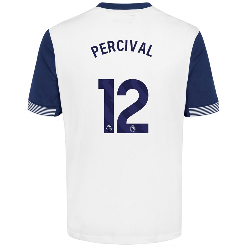 Criança Camisola Ria Percival #12 Azul Branco Principal 2024/25 Camisa