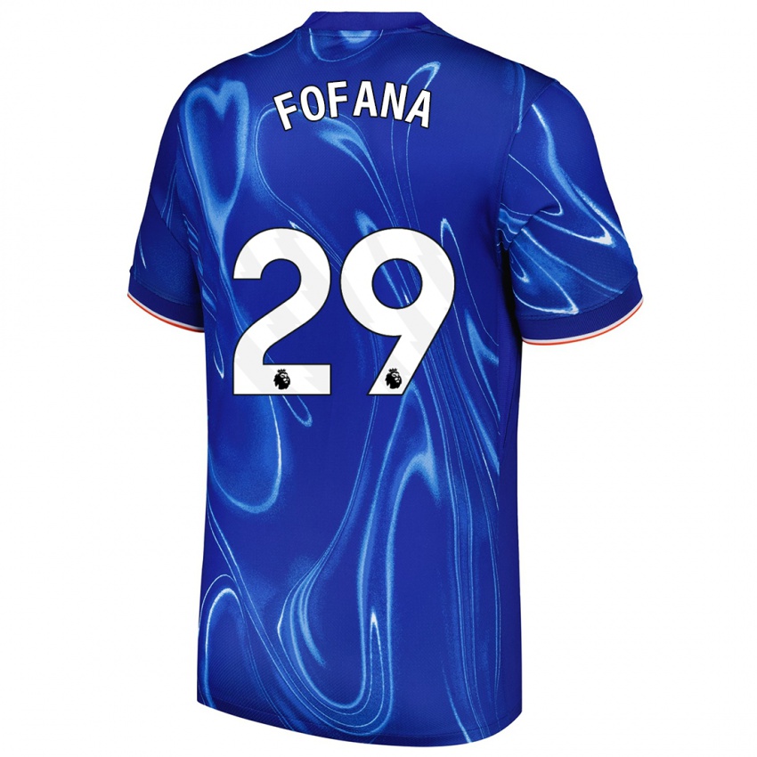 Criança Camisola Wesley Fofana #29 Branco Azul Principal 2024/25 Camisa