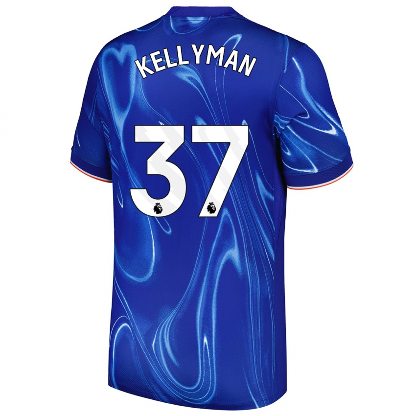 Criança Camisola Omari Kellyman #37 Branco Azul Principal 2024/25 Camisa