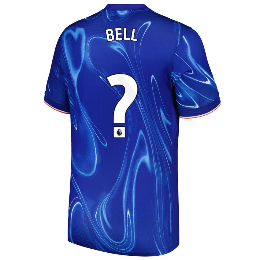 Criança Camisola Toby Bell #0 Branco Azul Principal 2024/25 Camisa