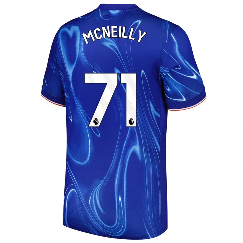 Criança Camisola Donnell Mcneilly #71 Branco Azul Principal 2024/25 Camisa