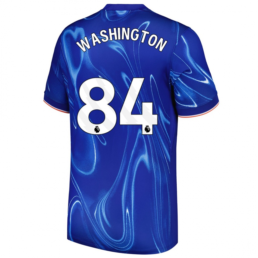 Criança Camisola Marcell Washington #84 Branco Azul Principal 2024/25 Camisa