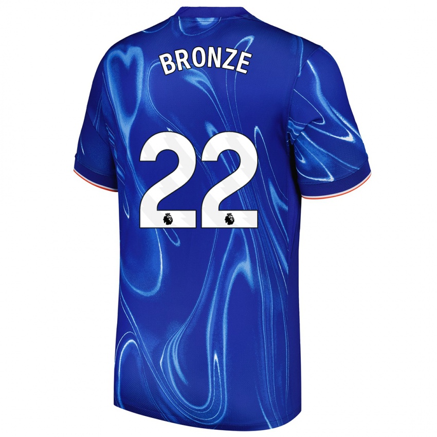 Criança Camisola Lucy Bronze #22 Branco Azul Principal 2024/25 Camisa