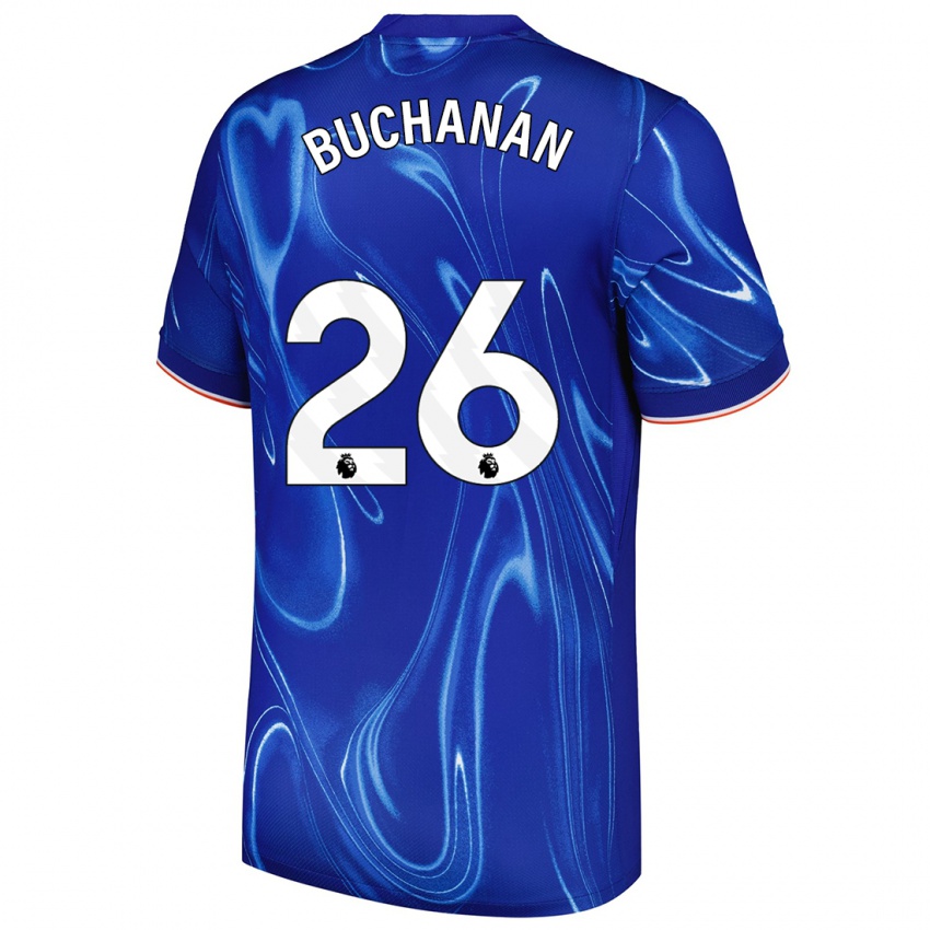 Criança Camisola Kadeisha Buchanan #26 Branco Azul Principal 2024/25 Camisa