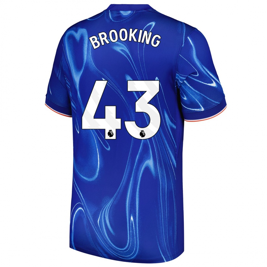 Criança Camisola Josh Brooking #43 Branco Azul Principal 2024/25 Camisa