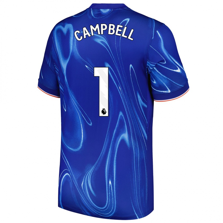 Criança Camisola Luke Campbell #1 Branco Azul Principal 2024/25 Camisa