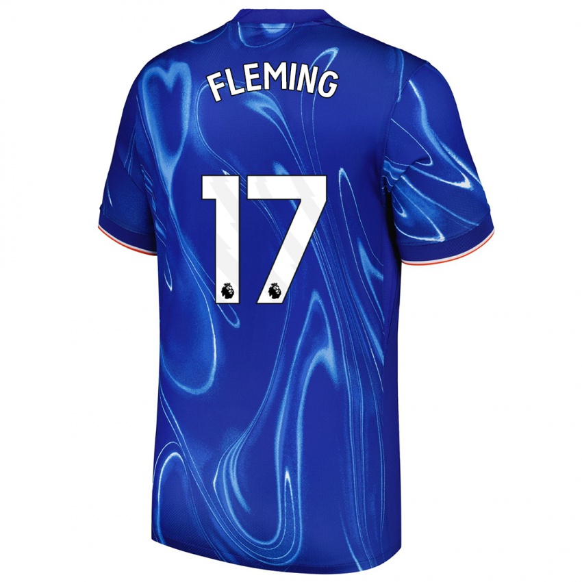 Criança Camisola Jessie Fleming #17 Branco Azul Principal 2024/25 Camisa