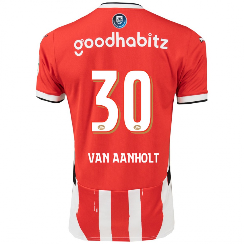 Criança Camisola Patrick Van Aanholt #30 Branco Vermelho Principal 2024/25 Camisa