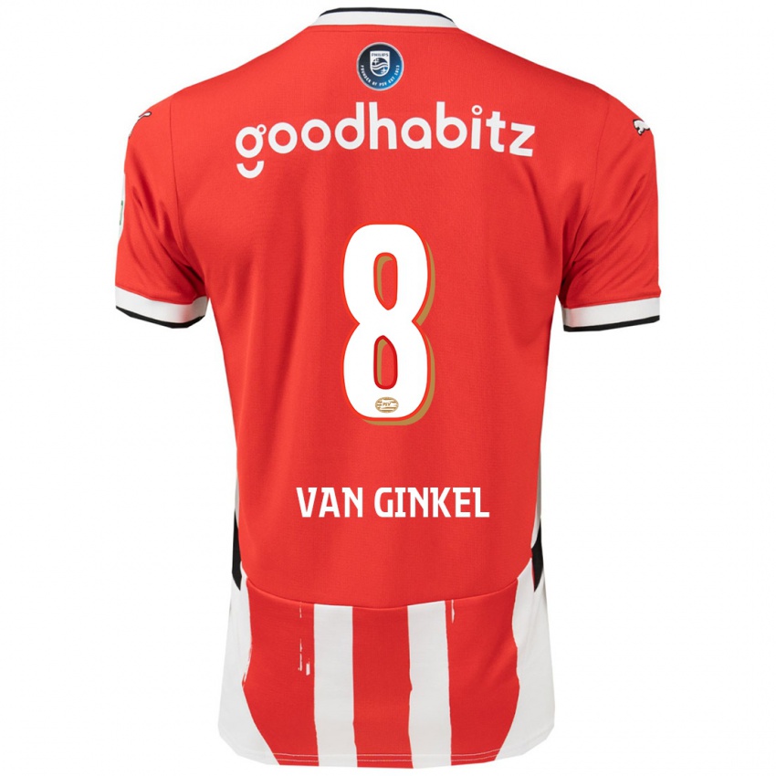 Criança Camisola Marco Van Ginkel #8 Branco Vermelho Principal 2024/25 Camisa