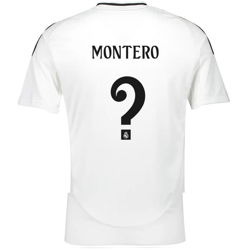 Criança Camisola Ruben Montero #0 Branco Principal 2024/25 Camisa