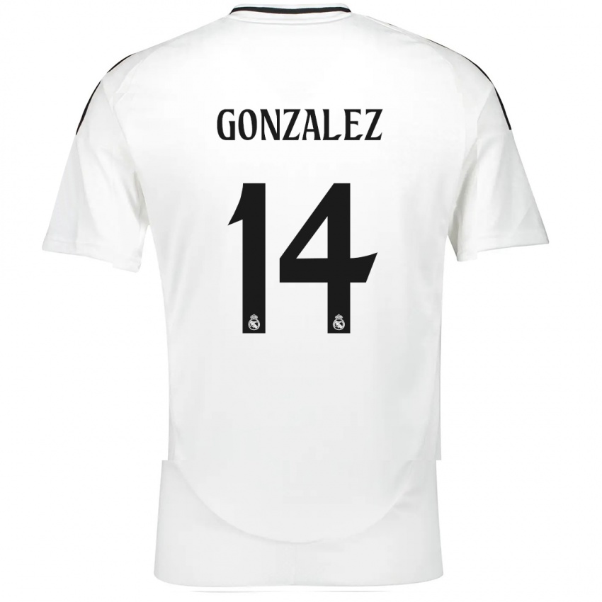 Criança Camisola David Gonzalez #14 Branco Principal 2024/25 Camisa