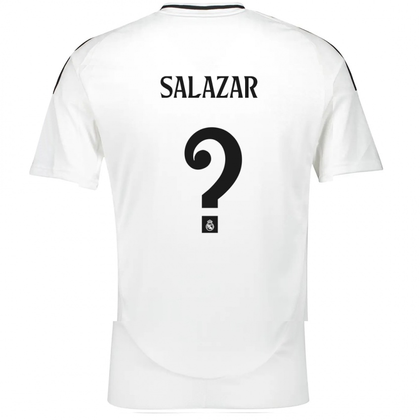 Criança Camisola Isra Salazar #0 Branco Principal 2024/25 Camisa