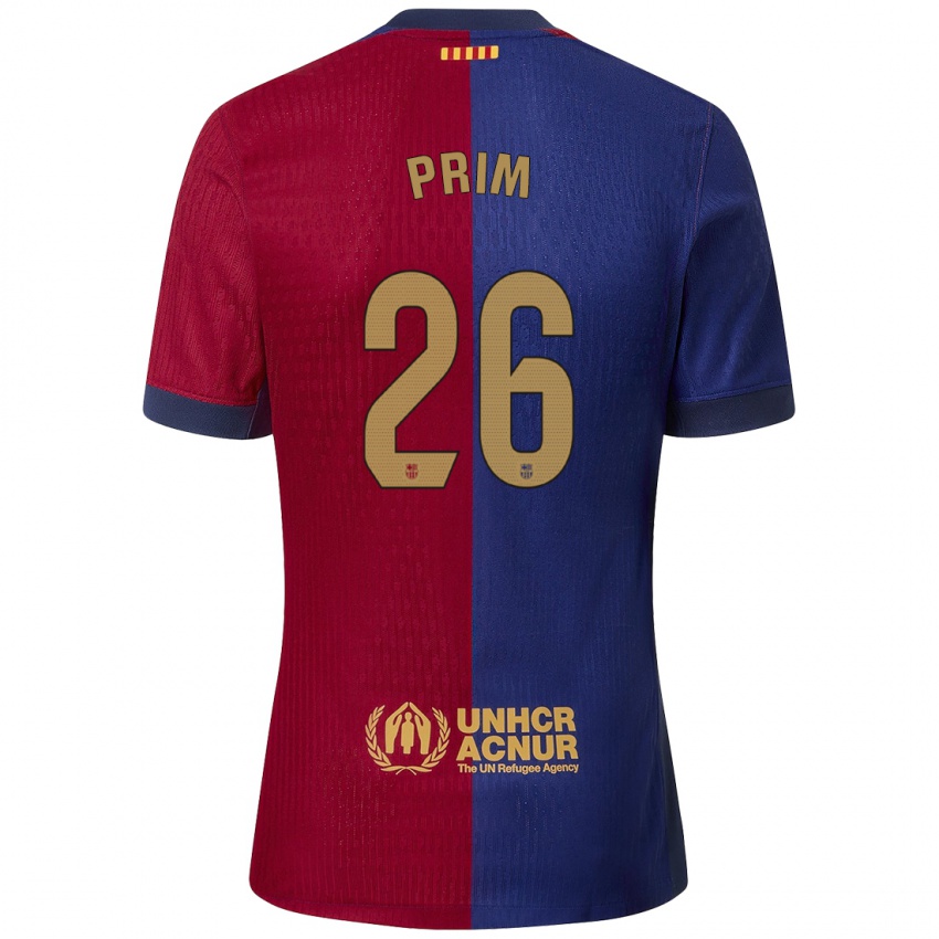 Criança Camisola Pau Prim #26 Azul Vermelho Principal 2024/25 Camisa