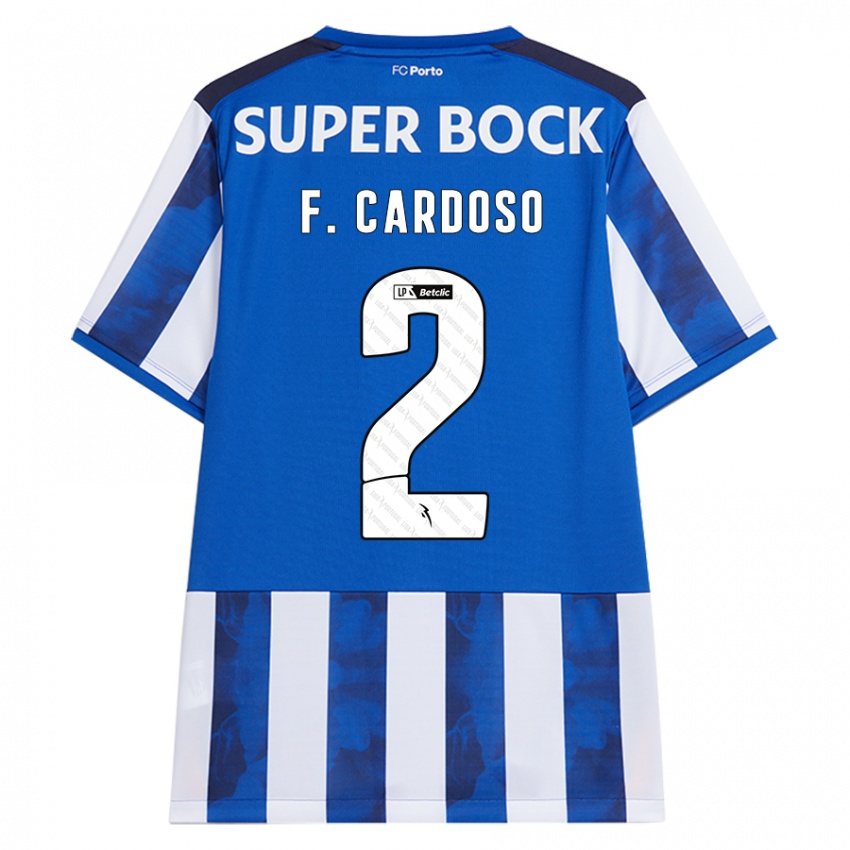 Criança Camisola Fabio Cardoso #2 Azul Azul Principal 2024/25 Camisa