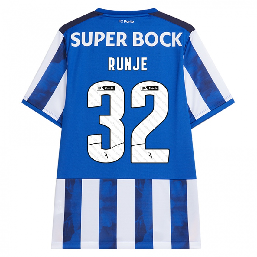 Criança Camisola Roko Runje #32 Azul Azul Principal 2024/25 Camisa