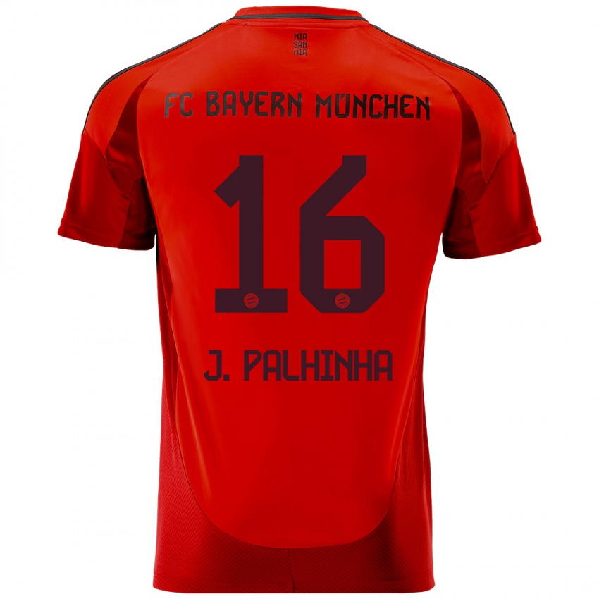 Criança Camisola João Palhinha #16 Vermelho Principal 2024/25 Camisa