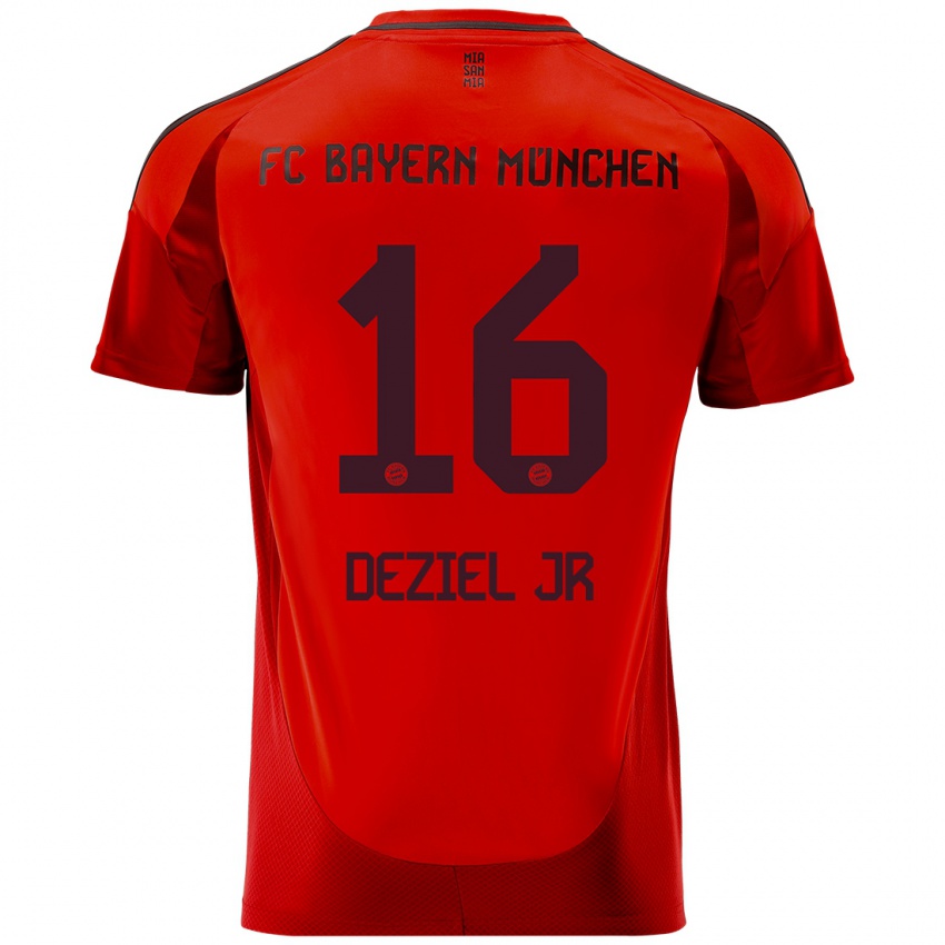 Criança Camisola Robert Deziel Jr #16 Vermelho Principal 2024/25 Camisa